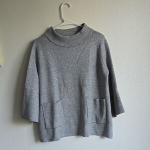 Fate Gray Cowl Neck Sweater Oversized Knit
